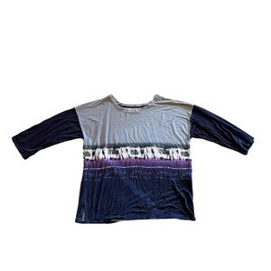 DKNY tie dye stripe top